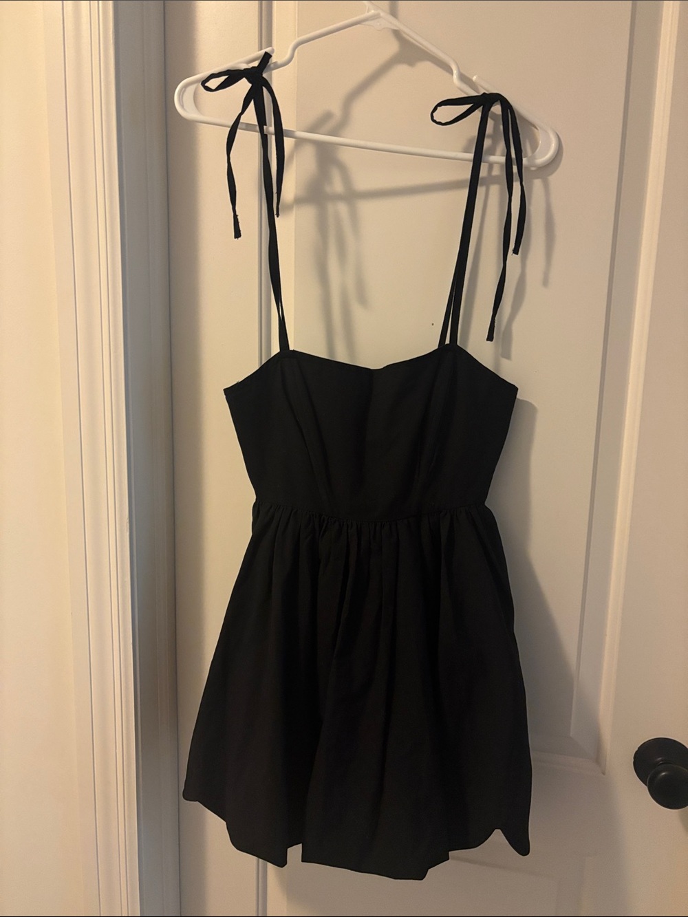OAK + FORT Black Bubble Mini Dress